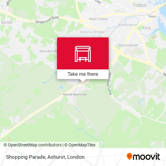 Shopping Parade, Ashurst map