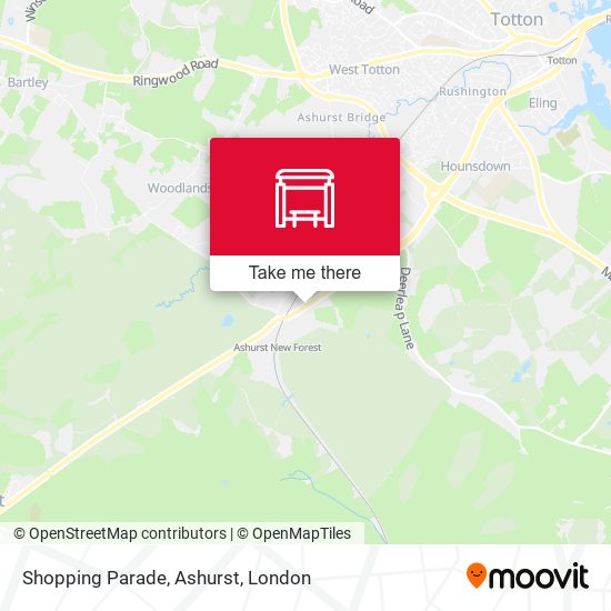 Shopping Parade, Ashurst map