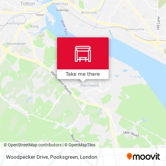Woodpecker Drive, Pooksgreen map