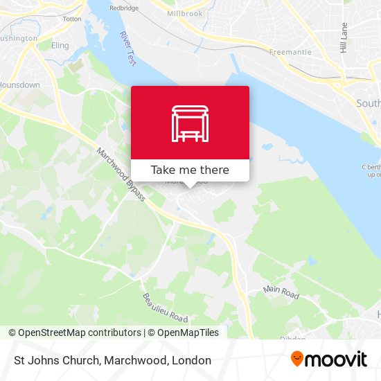 St Johns Church, Marchwood map