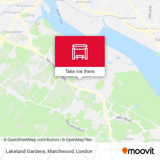 Lakeland Gardens, Marchwood map