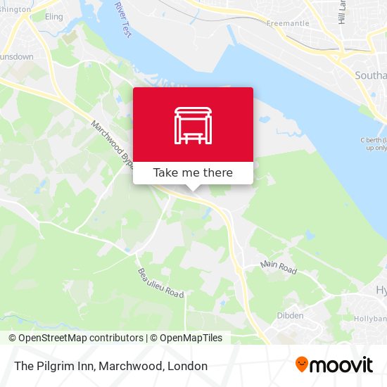 The Pilgrim Inn, Marchwood map