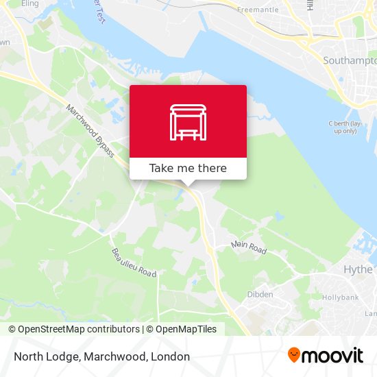 North Lodge, Marchwood map