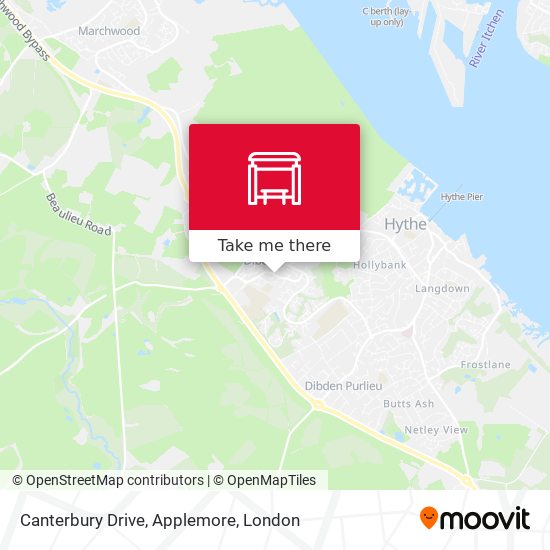 Canterbury Drive, Applemore map