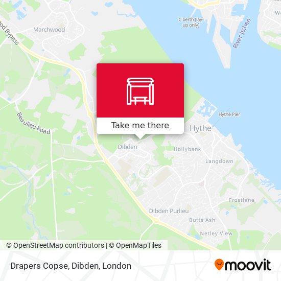 Drapers Copse, Dibden map