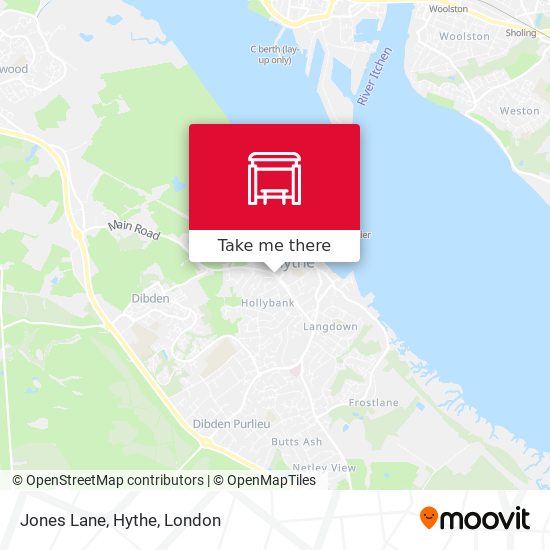 Jones Lane, Hythe map