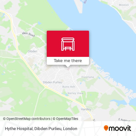 Hythe Hospital, Dibden Purlieu map