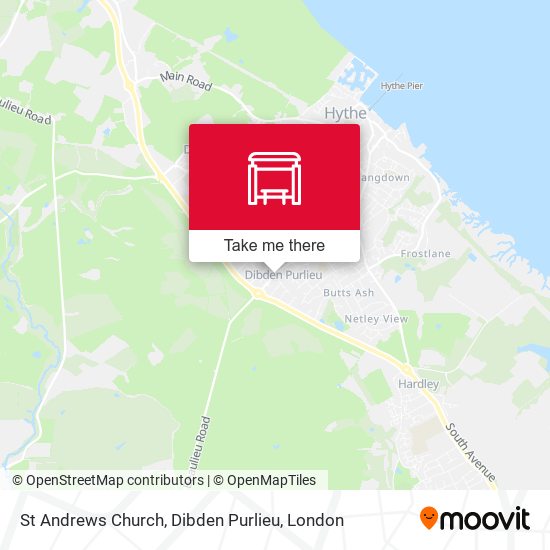 St Andrews Church, Dibden Purlieu map
