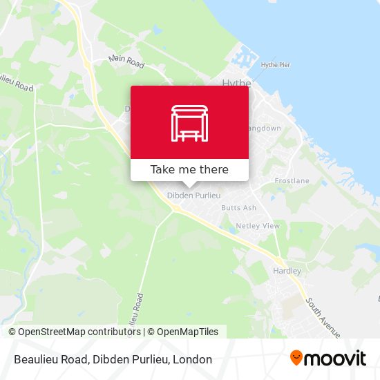 Beaulieu Road, Dibden Purlieu map