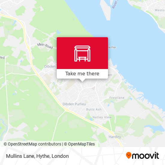 Mullins Lane, Hythe map