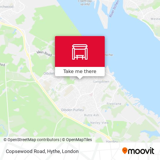 Copsewood Road, Hythe map