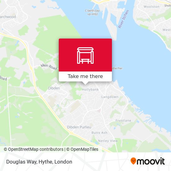 Douglas Way, Hythe map