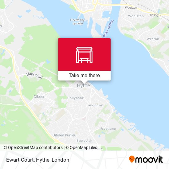 Ewart Court, Hythe map
