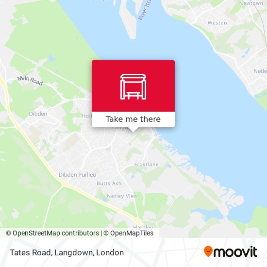 Tates Road, Langdown map