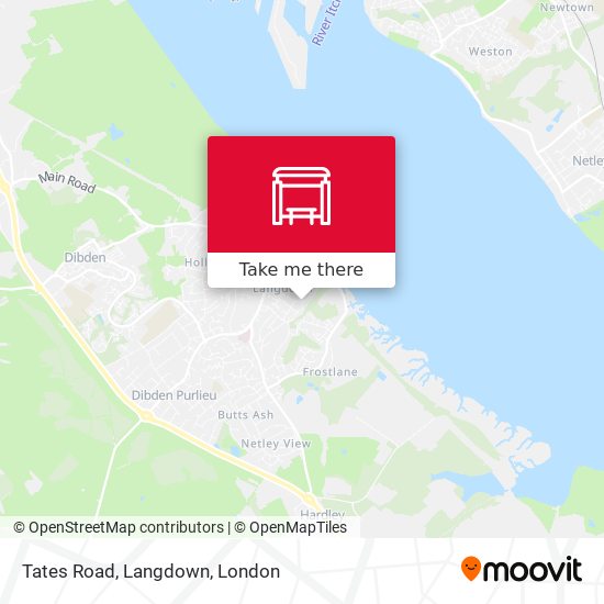 Tates Road, Langdown map