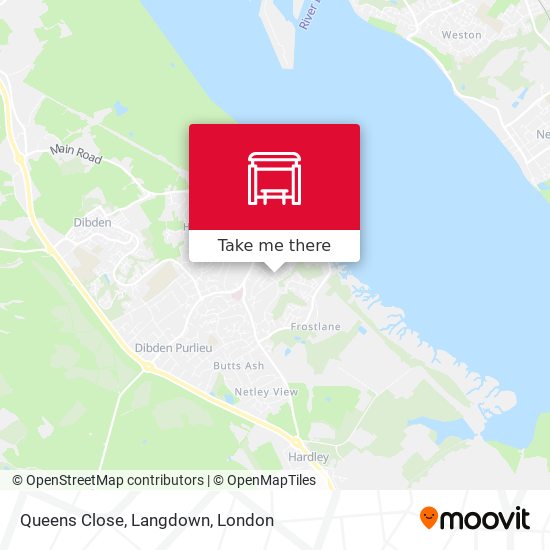 Queens Close, Langdown map