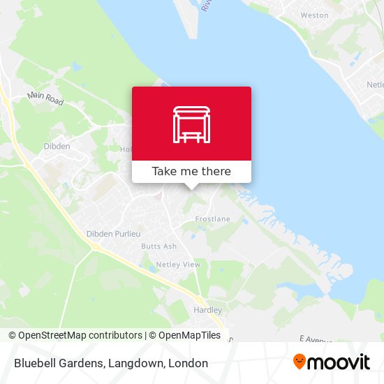 Bluebell Gardens, Langdown map