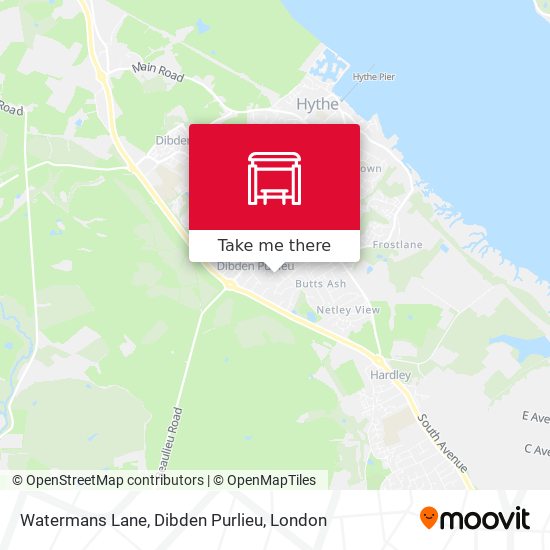 Watermans Lane, Dibden Purlieu map