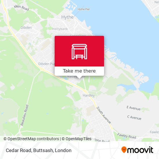 Cedar Road, Buttsash map