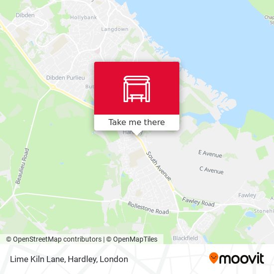 Lime Kiln Lane, Hardley map