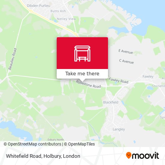 Whitefield Road, Holbury map