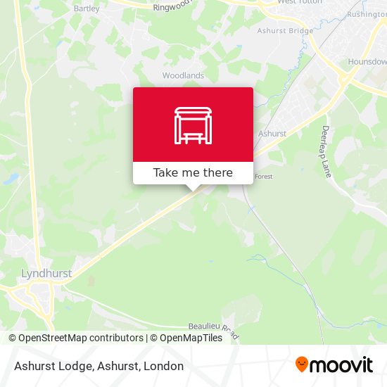 Ashurst Lodge, Ashurst map