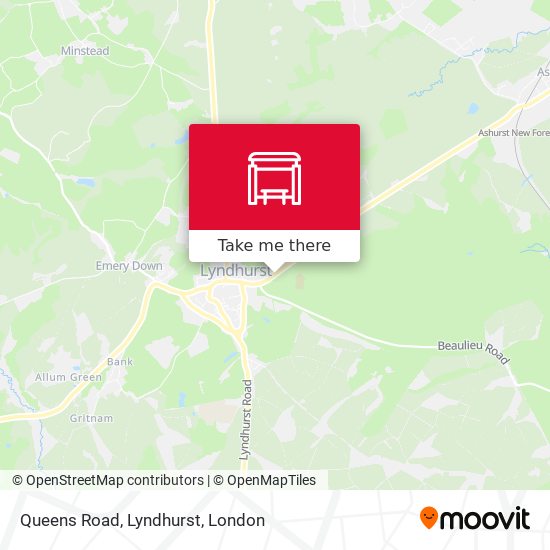 Queens Road, Lyndhurst map