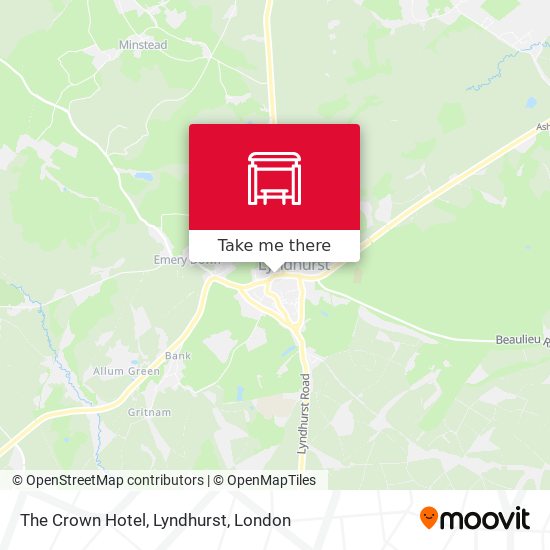 The Crown Hotel, Lyndhurst map