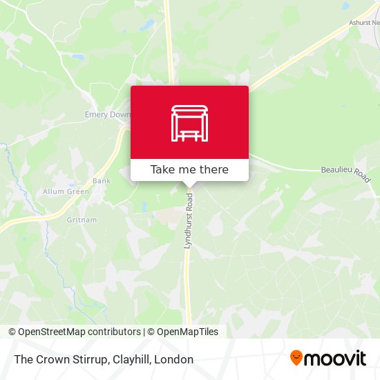 The Crown Stirrup, Clayhill map