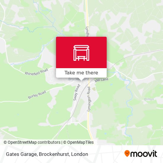 Gates Garage, Brockenhurst map