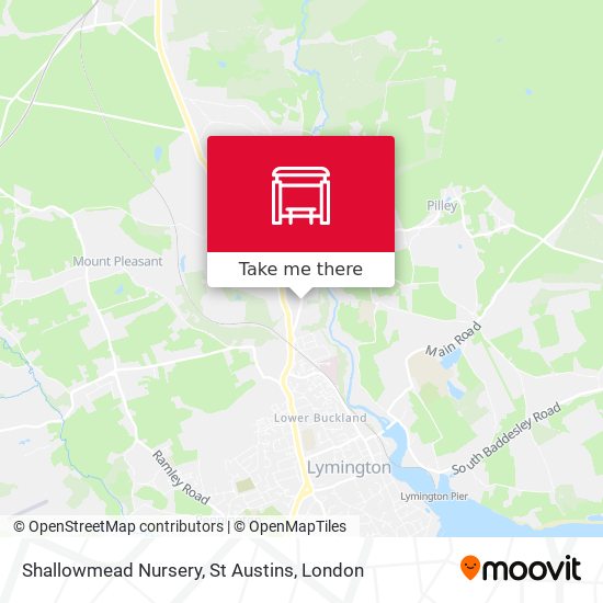 Shallowmead Nursery, St Austins map