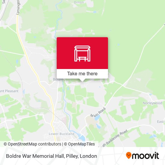 Boldre War Memorial Hall, Pilley map