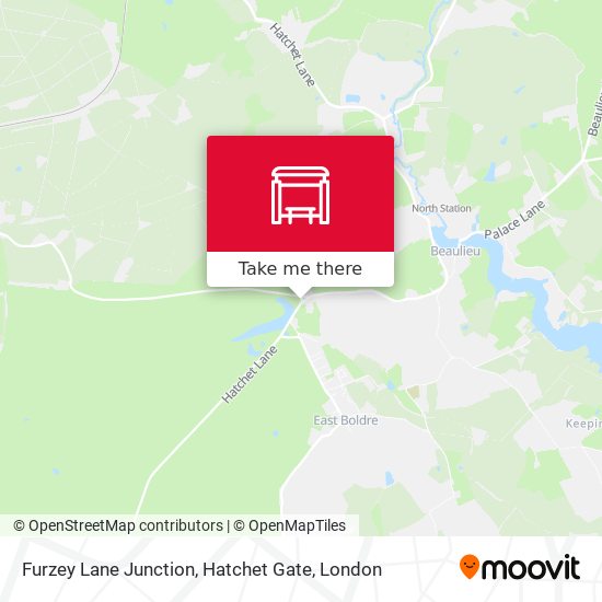 Furzey Lane Junction, Hatchet Gate map