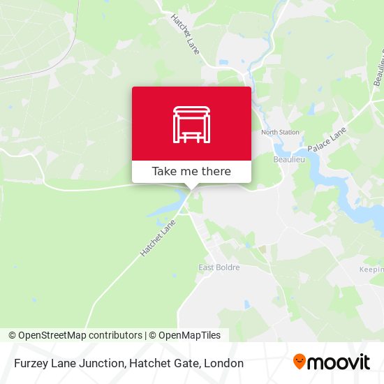 Furzey Lane Junction, Hatchet Gate map