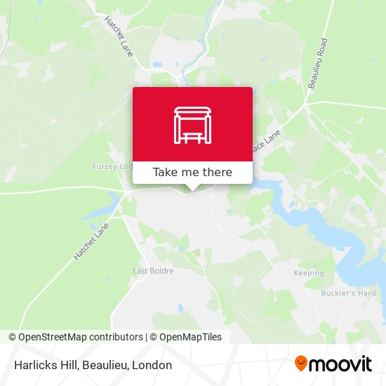 Harlicks Hill, Beaulieu map
