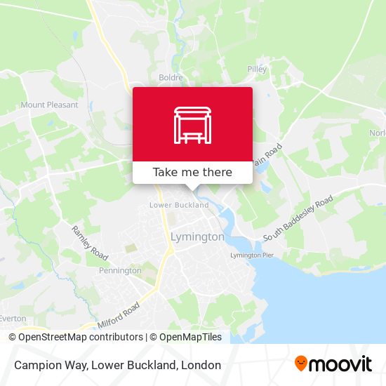 Campion Way, Lower Buckland map