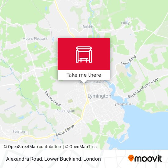 Alexandra Road, Lower Buckland map