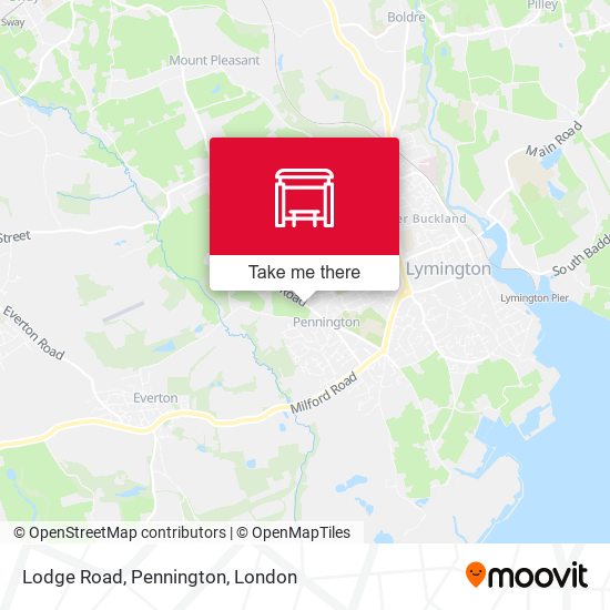 Lodge Road, Pennington map