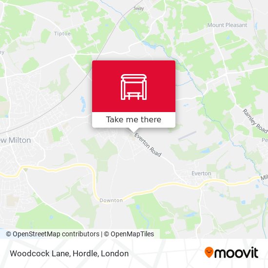 Woodcock Lane, Hordle map