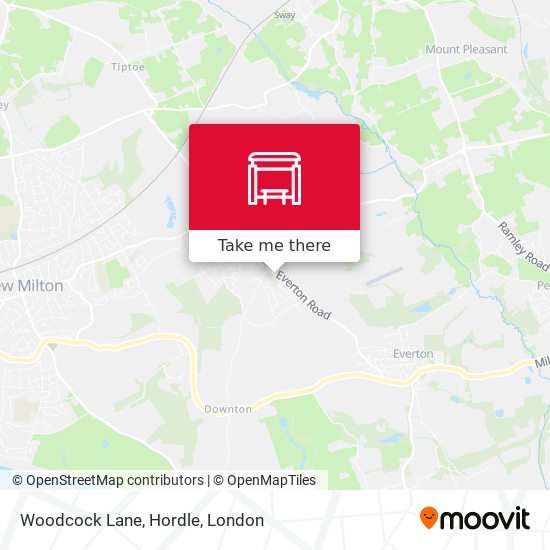 Woodcock Lane, Hordle map