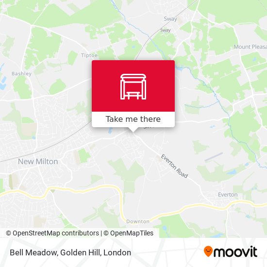 Bell Meadow, Golden Hill map