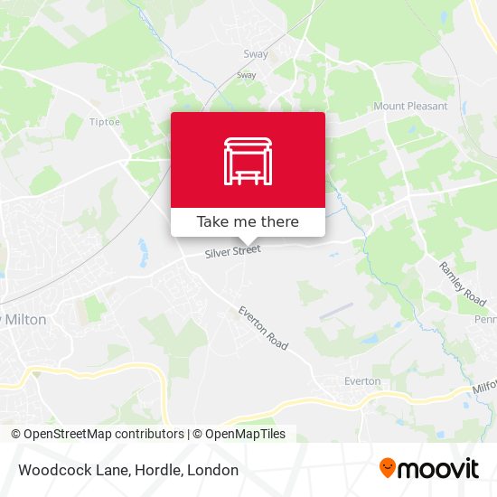 Woodcock Lane, Hordle map
