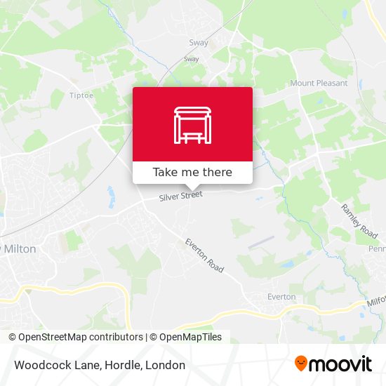 Woodcock Lane, Hordle map
