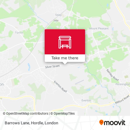Barrows Lane, Hordle map