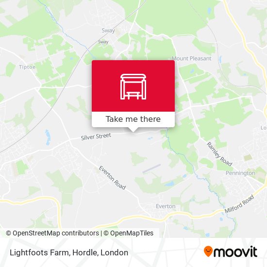 Lightfoots Farm, Hordle map