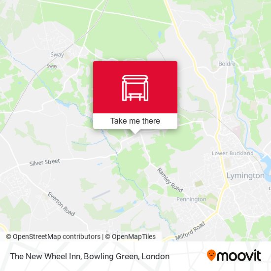 The New Wheel Inn, Bowling Green map