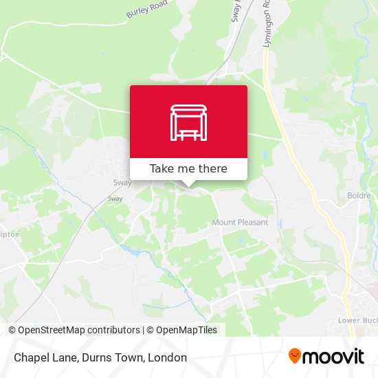 Chapel Lane, Durns Town map
