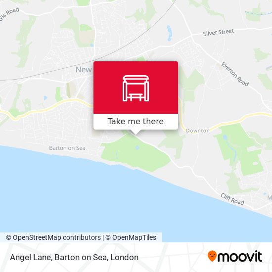 Angel Lane, Barton on Sea map
