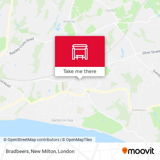 Bradbeers, New Milton map