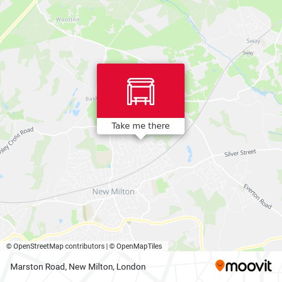 Marston Road, New Milton map